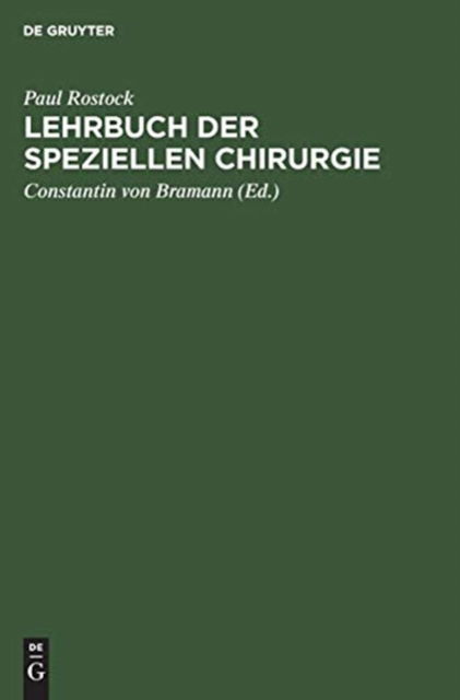 Cover for Paul Rostock · Lehrbuch der Speziellen Chirurgie (Book) (1957)
