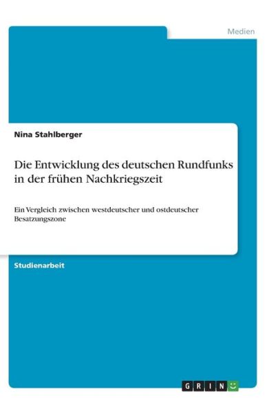 Cover for Stahlberger · Die Entwicklung des deutsch (Book)