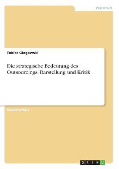 Cover for Glogowski · Die strategische Bedeutung de (Book)