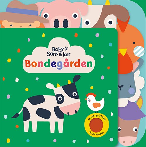 Cover for Baby – Sans og lær: Baby - Sans og lær - Bondegården (Cardboard Book) [1. Painos] (2022)