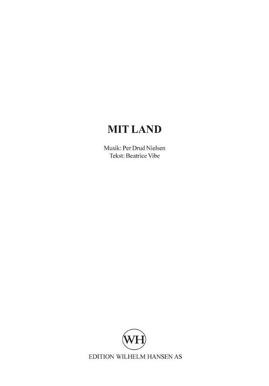 Cover for Per Drud Nielsen · Mit land (Bog) (2001)