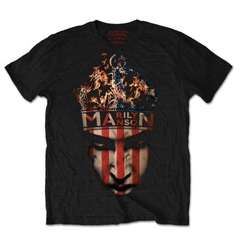 Marilyn Manson Unisex T-Shirt: Crown - Marilyn Manson - Fanituote - Bravado - 5055979901846 - maanantai 26. marraskuuta 2018