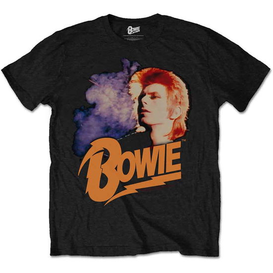 David Bowie Unisex T-Shirt: Retro Bowie - David Bowie - Merchandise - ROFF - 5055979930846 - 7. april 2016