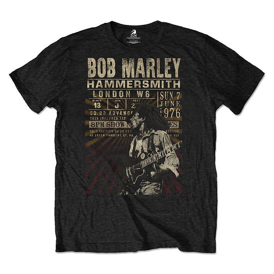 Cover for Bob Marley · Bob Marley Unisex T-Shirt: Hammersmith '76 (Eco-Friendly) (T-shirt) [size S] [Black - Unisex edition]