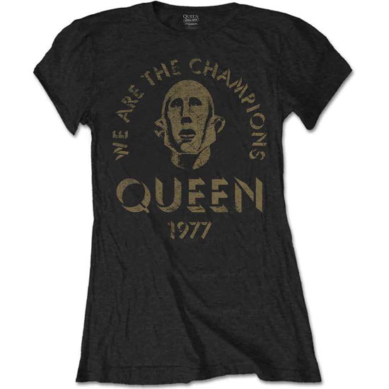 Queen Ladies T-Shirt: We Are The Champions - Queen - Merchandise -  - 5056561062846 - 