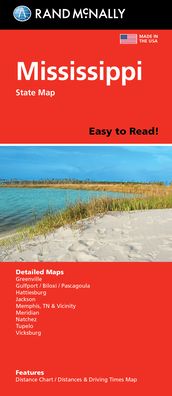 Rand McNally Easy to Read Folded Map: Mississippi State Map - Rand Mcnally - Books - RAND MCNALLY - 9780528025846 - April 14, 2022