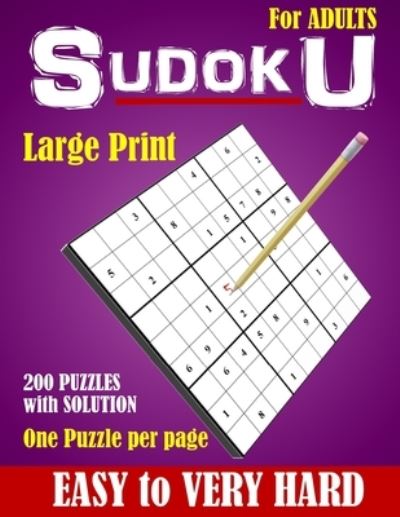 Cover for Robert Caley · Sudoku For Adults Easy to Very hard (Paperback Book) (2019)