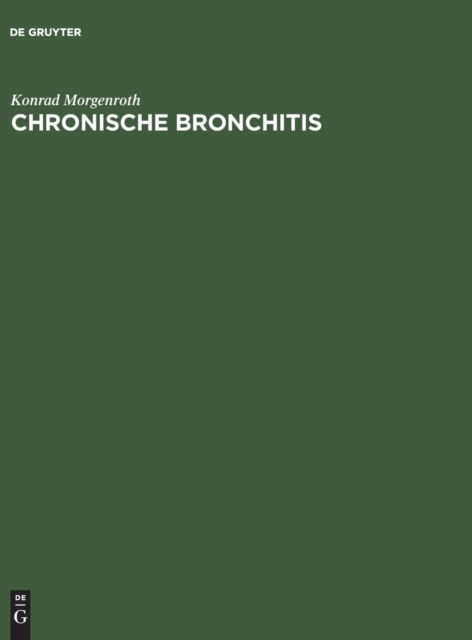 Cover for Konrad Morgenroth · Chronische Bronchitis (Book) (1988)