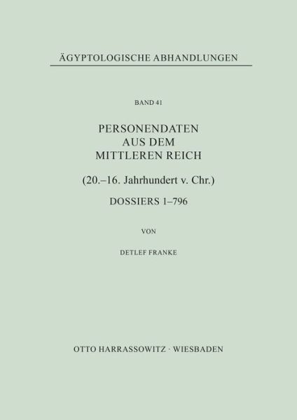 Cover for Franke · Personendaten aus dem Mittleren (Bok) (1984)