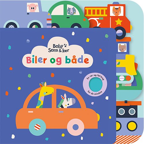 Cover for Baby – Sans og lær: Baby – Sans og lær – Biler og både (Cardboard Book) [1.º edición] (2020)