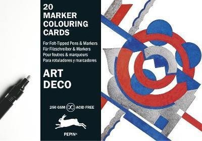 Cover for Pepin Van Roojen · Art Deco: Marker Colouring Cards Book (Hardcover Book) (2017)