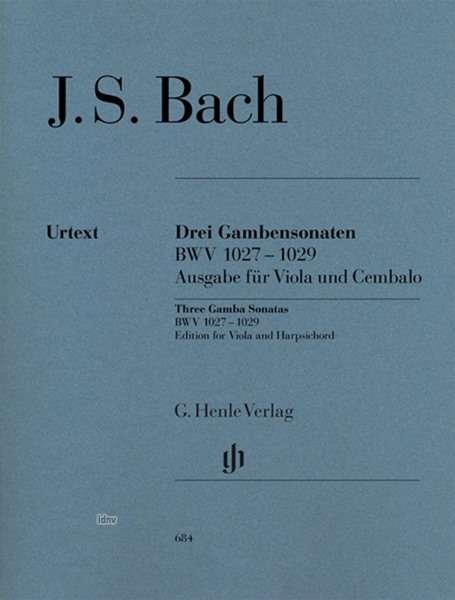 Cover for JS Bach · Gambenson.1027-1029,Va+Kl.HN684 (Buch) (2018)