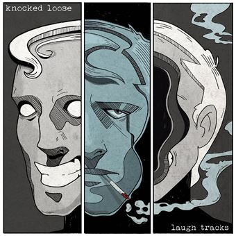 Cover for Knocked Loose · Laugh Tracks (Silver / Black Tri-Stripe Vinyl) (LP)  by Knocked Loose (LP) (2024)