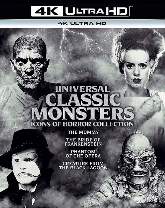 The Mummy  / Bride of Frankenstein / Phantom of the Opera / Creature from the Black Lagoon 4K - Universal Classic Monsters - Películas - Universal Pictures - 5053083252847 - 10 de octubre de 2022