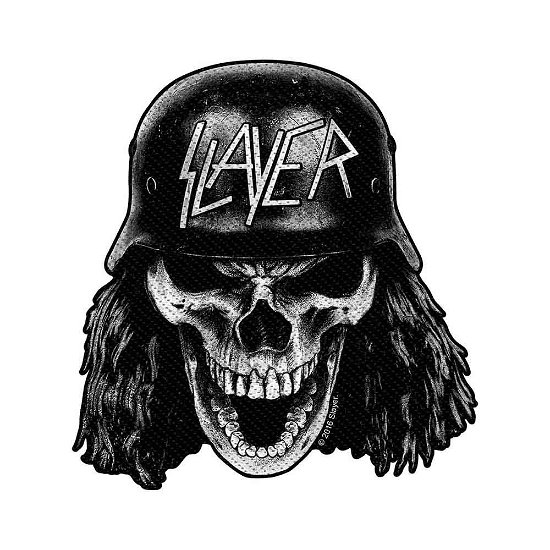 Slayer Standard Woven Patch: Wehrmacht Skull Cut Out - Slayer - Fanituote - PHD - 5055339773847 - maanantai 19. elokuuta 2019