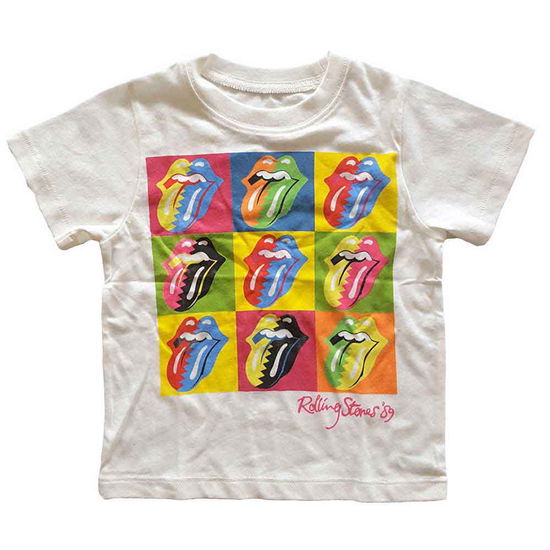 Cover for The Rolling Stones · The Rolling Stones Kids Toddler T-Shirt: Two-Tone Tongues (12 Months) (T-shirt) [size 6-12mths] [White - Kids edition]