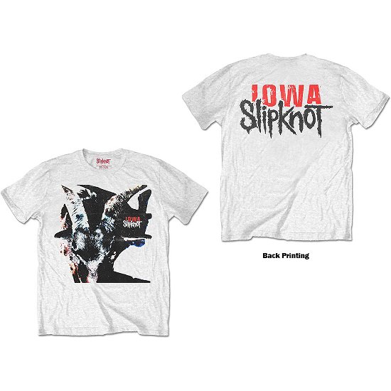 Cover for Slipknot · Slipknot Unisex T-Shirt: Iowa Goat Shadow (Back Print) (T-shirt) [size S] [White - Unisex edition]