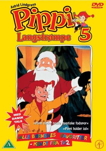 Cover for Pippi Langstrømpe 5 · Pippi finder nogle mystiske fodspor + Pippi holder jul [DVD] (DVD) (2023)