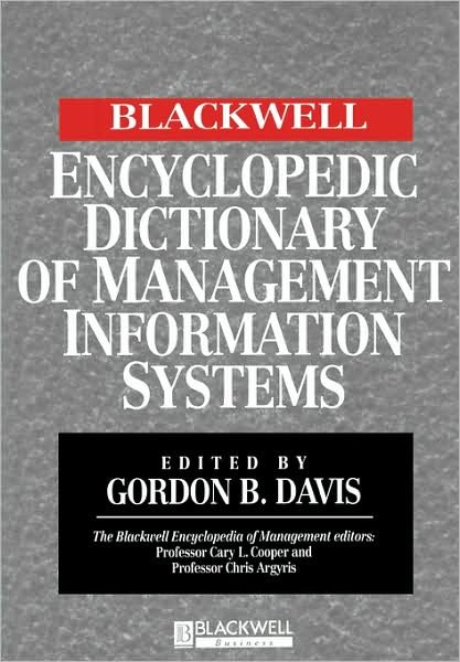 Cover for Davis · The Blackwell Encyclopedic Dictionary of Management Information Systems (Pocketbok) (1999)
