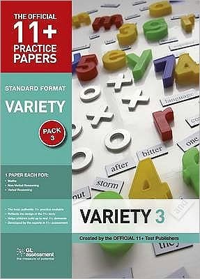 Cover for GL Assessment · 11+ Practice Papers, Variety Pack 3: Maths Test 3, Verbal Reasoning Test 3, Non- Verbal Reasoning Test 3 - The Official 11+ Practice Papers (Pocketbok) [3 Revised edition] (2003)