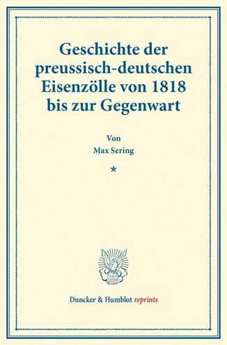 Cover for Sering · Geschichte der preussisch-deutsc (Book) (2016)