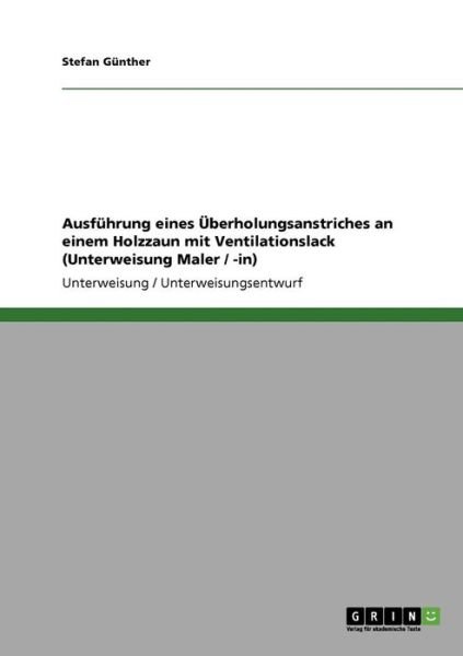 Cover for Günther · Ausführung eines Überholungsans (Book)