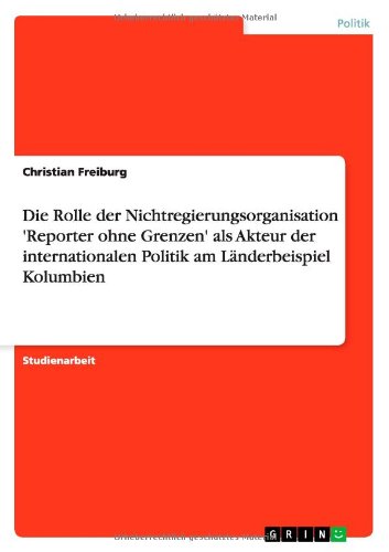 Cover for Freiburg · Die Rolle der Nichtregierungso (Book) [German edition] (2013)