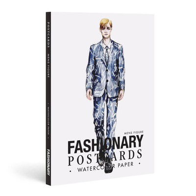 Fashionary Watercolor Postcards (Mens Figure Templates) - Fashionary - Books - Oscar Riera Ojeda Publishers Limited - 9789881245847 - January 3, 2016