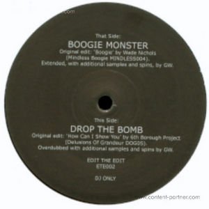 Cover for Greg Wilson · Boogie Monster / Drop the Bomb (12&quot;) (2010)