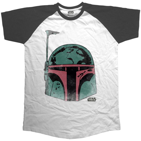 Star Wars Unisex Raglan Tee: Boba Head - Star Wars - Fanituote - Bravado - 5055979978848 - 