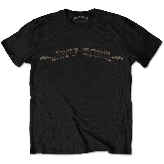 Cover for Jeff Beck · Jeff Beck Unisex T-Shirt: Vintage Logo (Black) (T-shirt) [size S] [Black - Unisex edition] (2017)