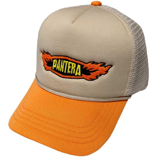 Pantera Unisex Mesh Back Cap: Flames Logo - Pantera - Merchandise -  - 5056561068848 - 