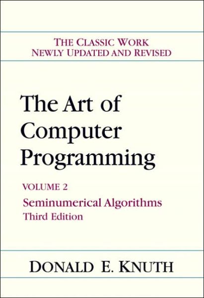 Cover for Donald Knuth · Art of Computer Programming, The: Seminumerical Algorithms, Volume 2 (Hardcover Book) (1998)