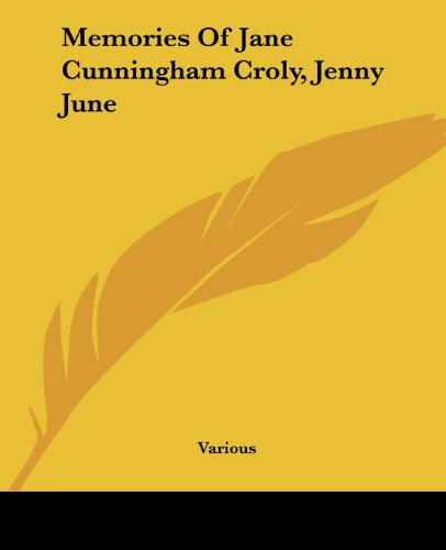 Cover for Memories of Jane Cunningham Croly, Jenny June (Paperback Book) (2004)