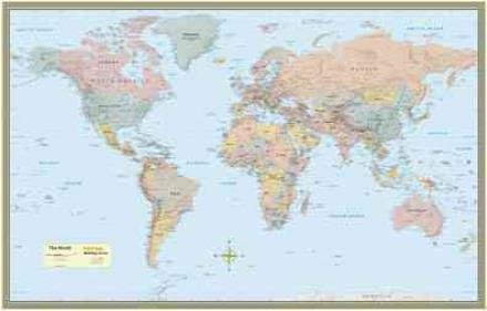World Map-paper - Inc. Barcharts - Fanituote - QuickStudy - 9781423220848 - perjantai 31. toukokuuta 2013