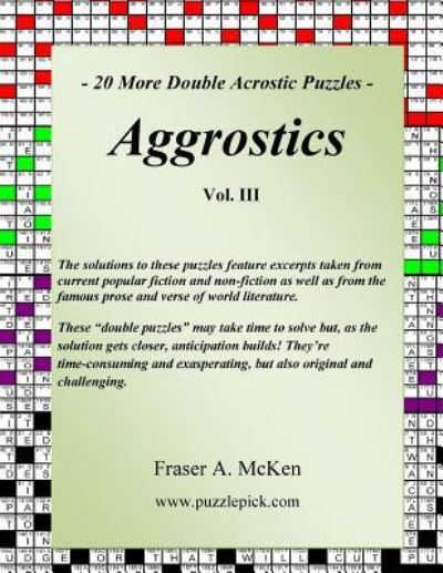 Cover for Fraser A. McKen · Aggrostics Vol. III (Paperback Book) (2016)