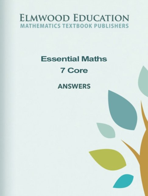 Cover for Michael White · Essential Maths 7 Core Answers - Essential Maths (Paperback Book) (2019)