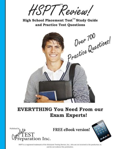 Cover for Complete Test Preparation Inc · Hspt Review! High School Placement Test Study Guide and Practice Test Questions (Paperback Book) (2014)