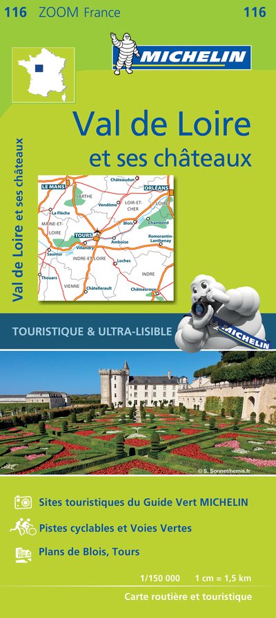 Chateaux of the Loire - Zoom Map 116: Map - Michelin - Bøker - Michelin Editions des Voyages - 9782067209848 - 24. januar 2020