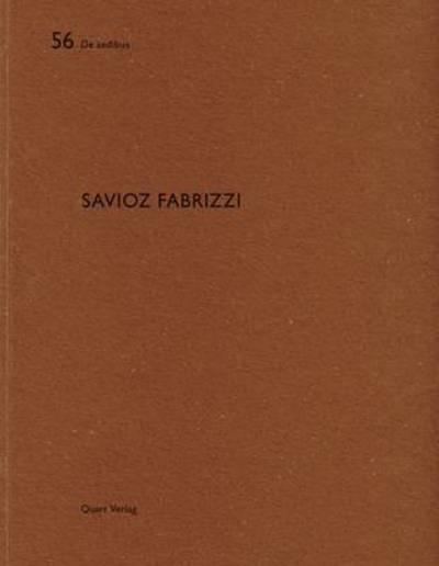 Cover for Heinz Wirz · Savioz Fabrizzi: De aedibus 56 (Paperback Book) (2015)