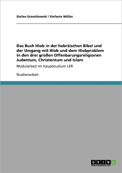 Cover for Grzesikowski · Das Buch Hiob in der hebrä (Book) [German edition] (2008)
