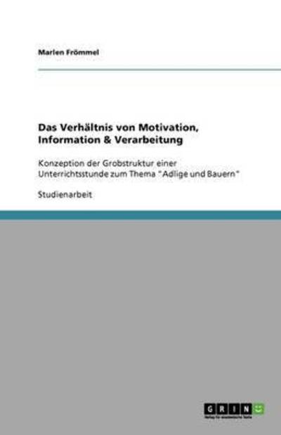 Cover for Frömmel · Das Verhältnis von Motivation, (Book) (2008)