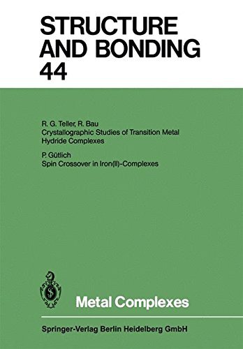 Cover for Xue Duan · Metal Complexes - Structure and Bonding (Taschenbuch) [Softcover reprint of the original 1st ed. 1981 edition] (2013)