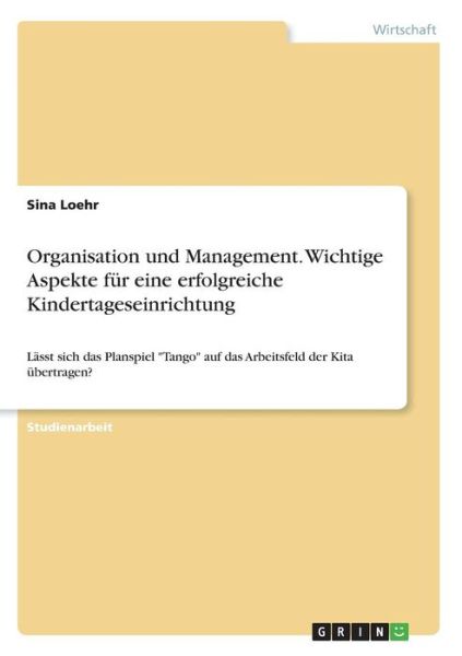 Cover for Loehr · Organisation und Management. Wich (Book) (2017)