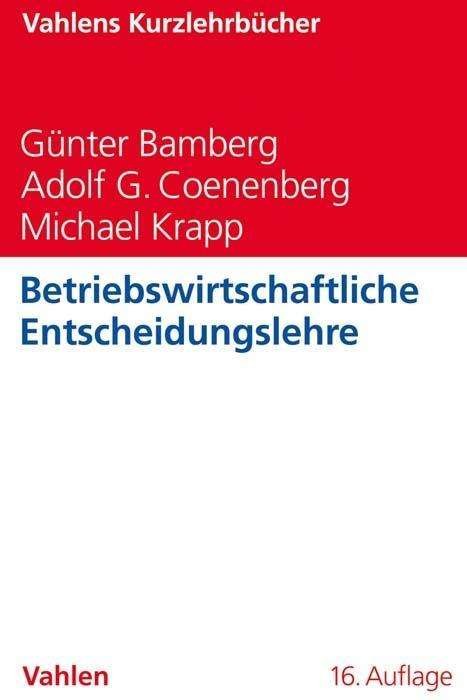 Cover for Bamberg · Betriebswirtschaftliche Entsche (Book)