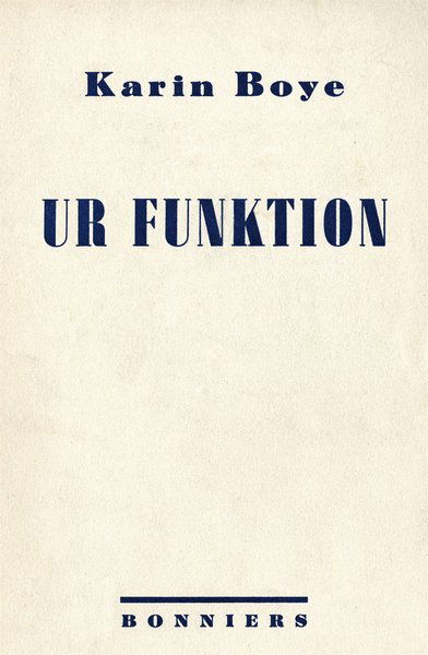 Cover for Karin Boye · Ur funktion : noveller (ePUB) (2014)