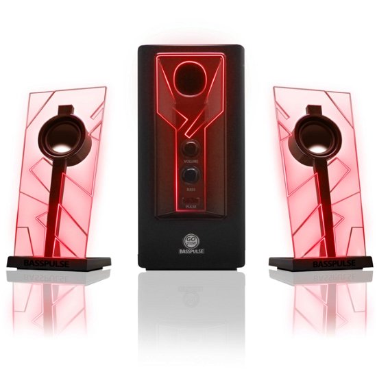 GOgroove Bass PULSE 2.1 Speakers (Red) - Go Groove - Merchandise - GO GROOVE - 0637836581849 - May 15, 2023