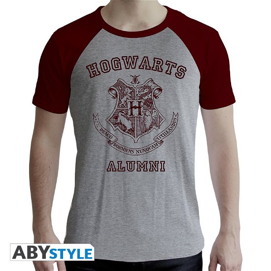 HARRY POTTER - Tshirt Alumni man SS grey & red - - T-Shirt Männer - Merchandise - ABYstyle - 3700789278849 - February 7, 2019