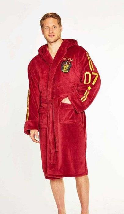 Cover for Groovy UK · Harry Potter Quidditch Fleece Hooded Robe Burgundy - - Adult One Size (MERCH)