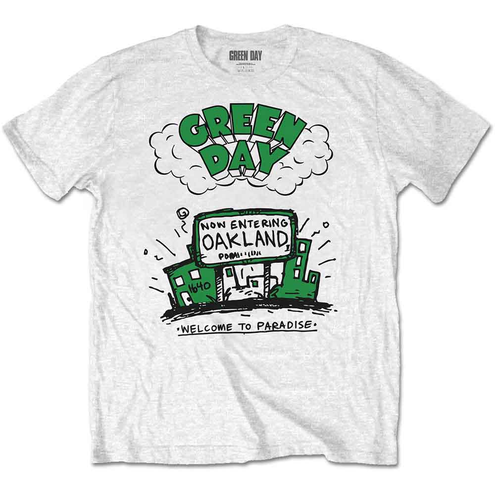 Green Day Unisex T-Shirt: Welcome to Paradise White - Unisex edition